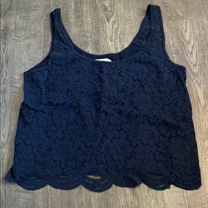 Hollister tank top with lace detail